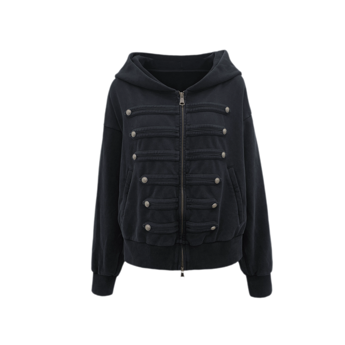 Washed Napoleon Hooded Jacket