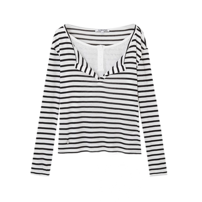 Layered Striped Knit T-Shirt