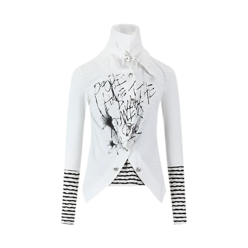 Reverse Stripe Punk Cardigan