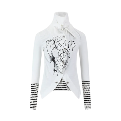 Reverse Stripe Punk Cardigan