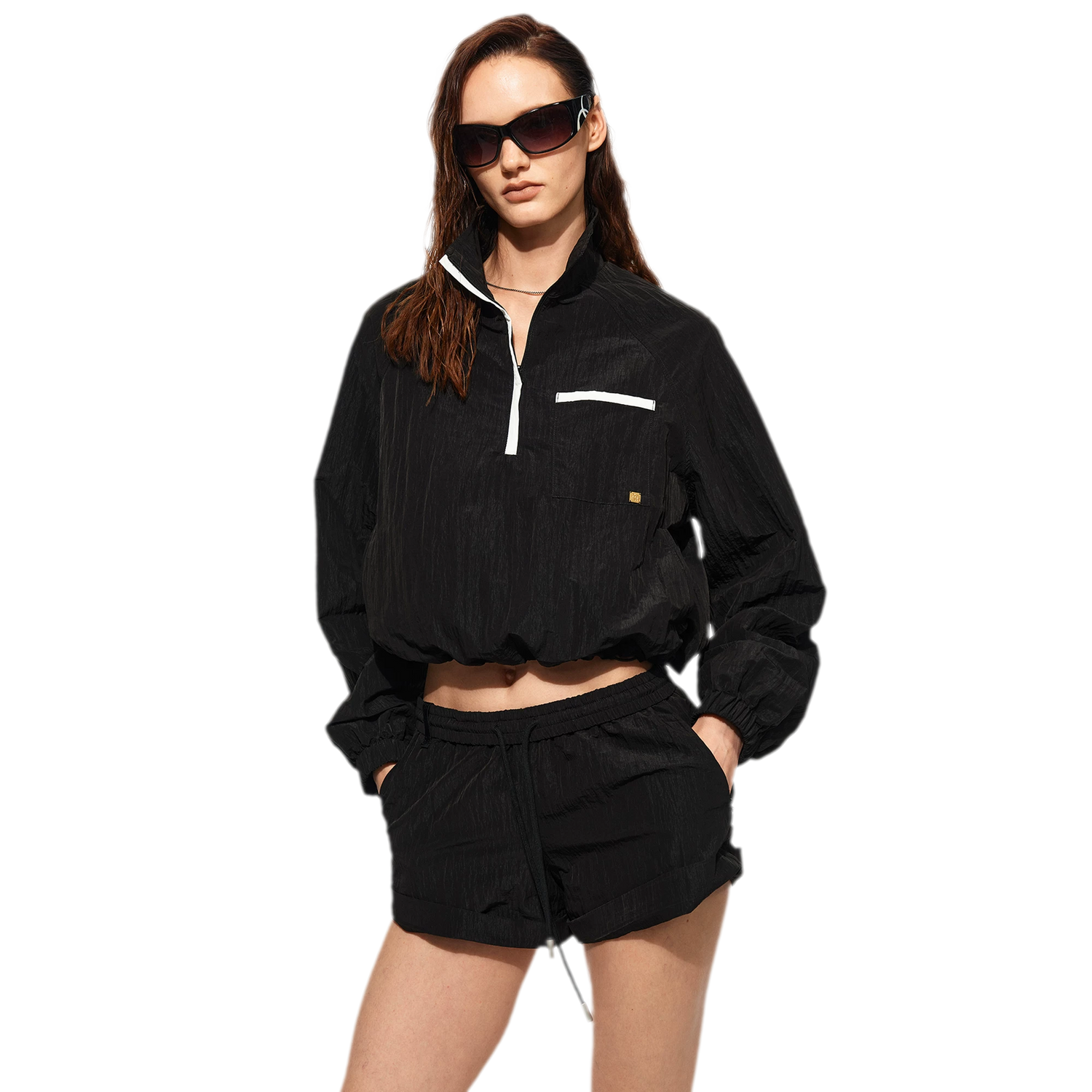 Sun-Protective Raglan Shorts Set