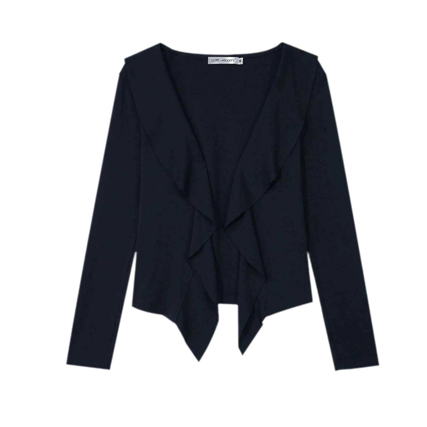 Ruffled Drape Knit Set