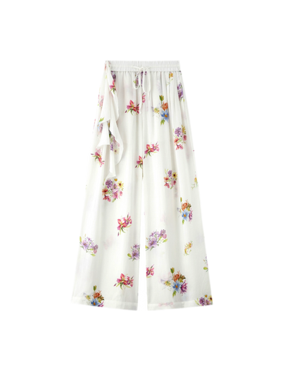Lyocell Floral Wide-Leg Set