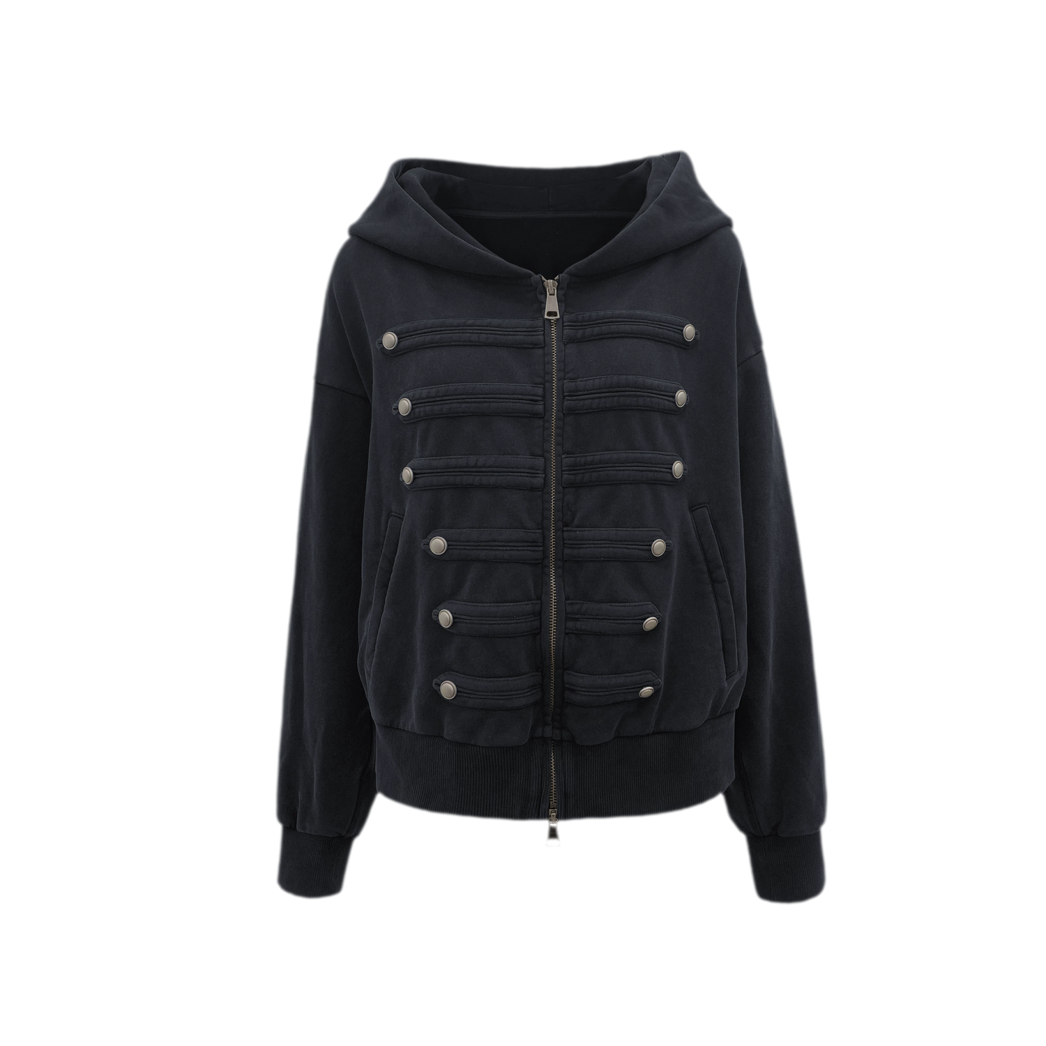 Washed Napoleon Hooded Jacket