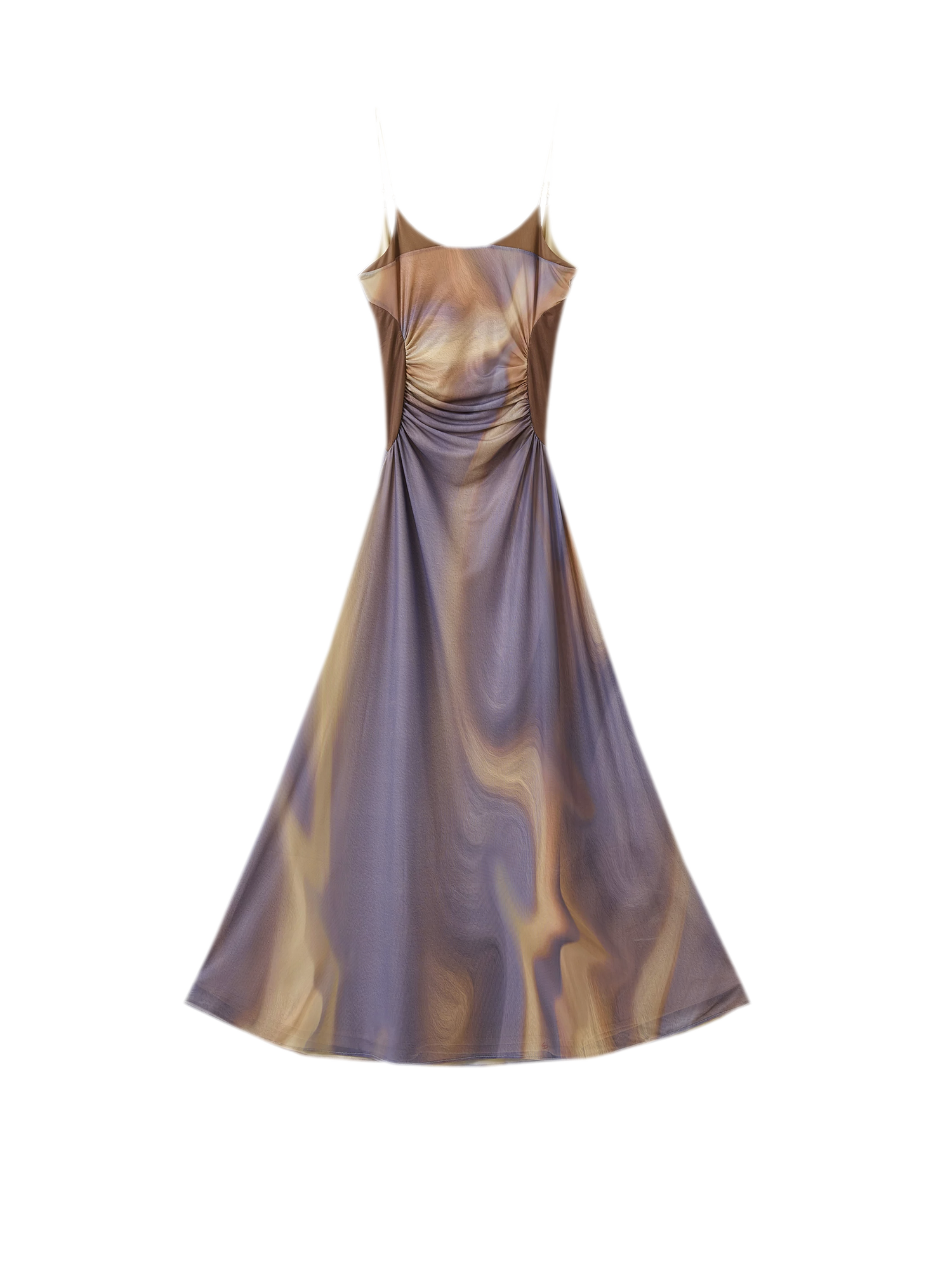 City Island Diary Colorblock Off-Shoulder Slip Dress