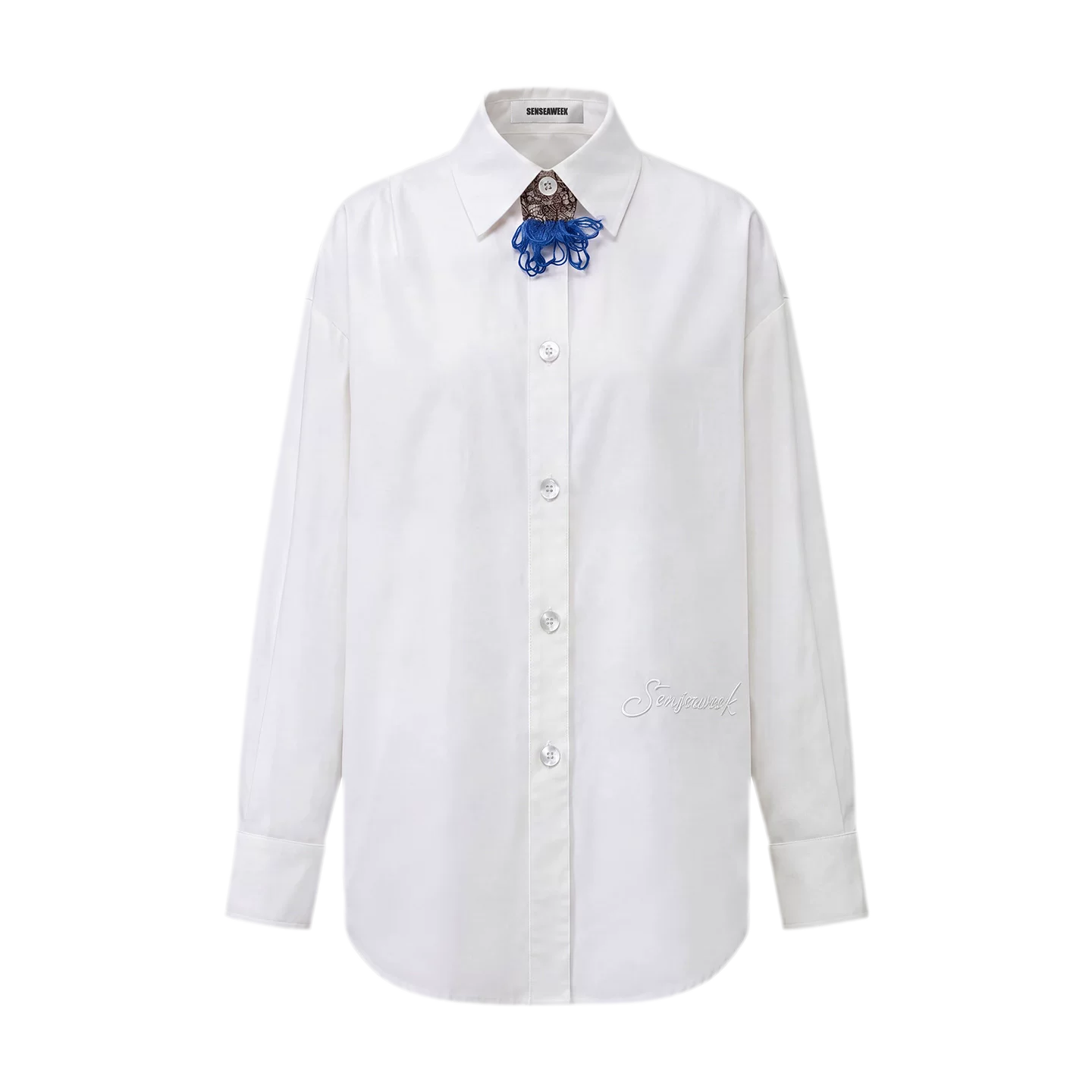 Cotton Blend Cocoon Shirt