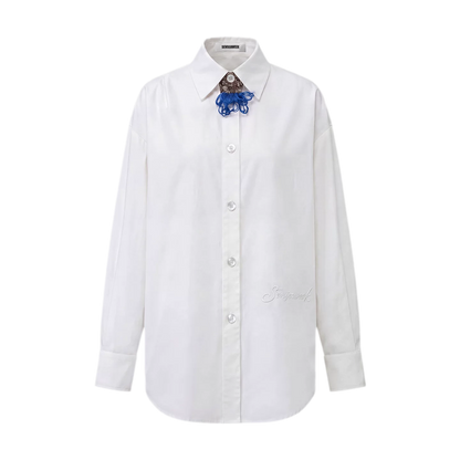Cotton Blend Cocoon Shirt