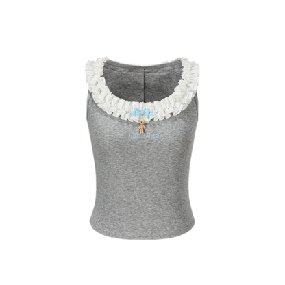 Ruffle Collar Knit Camisole