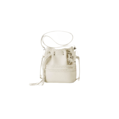 Braided Drawstring Bucket Backpack