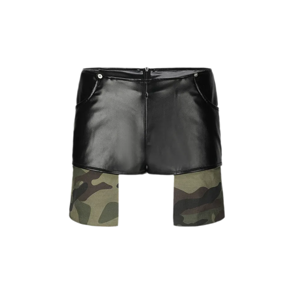 Matte PU Pocket Shorts