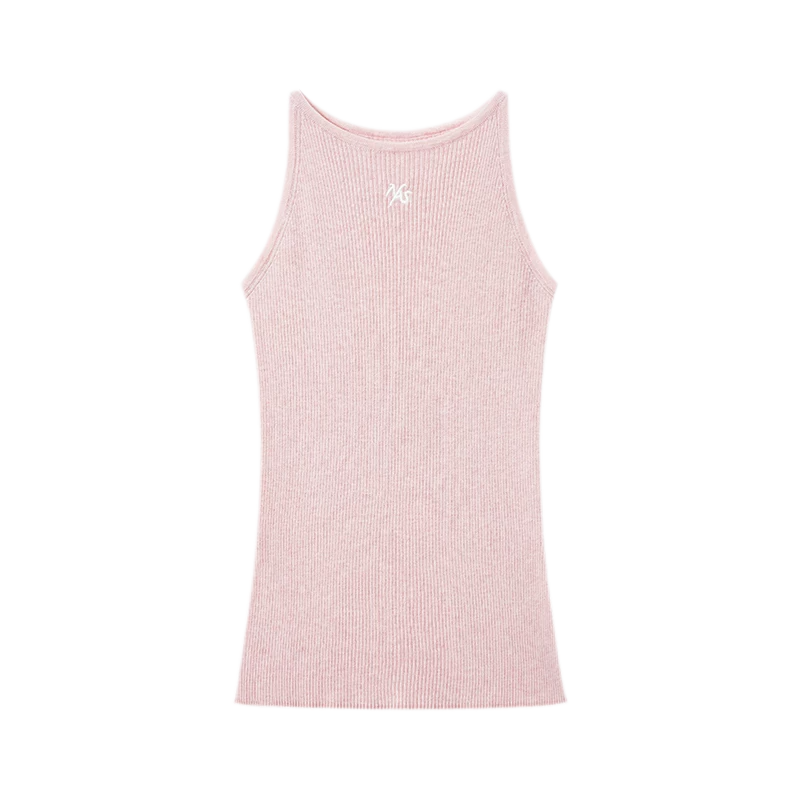 Merino Wool Ribbed Knit Tank Top
