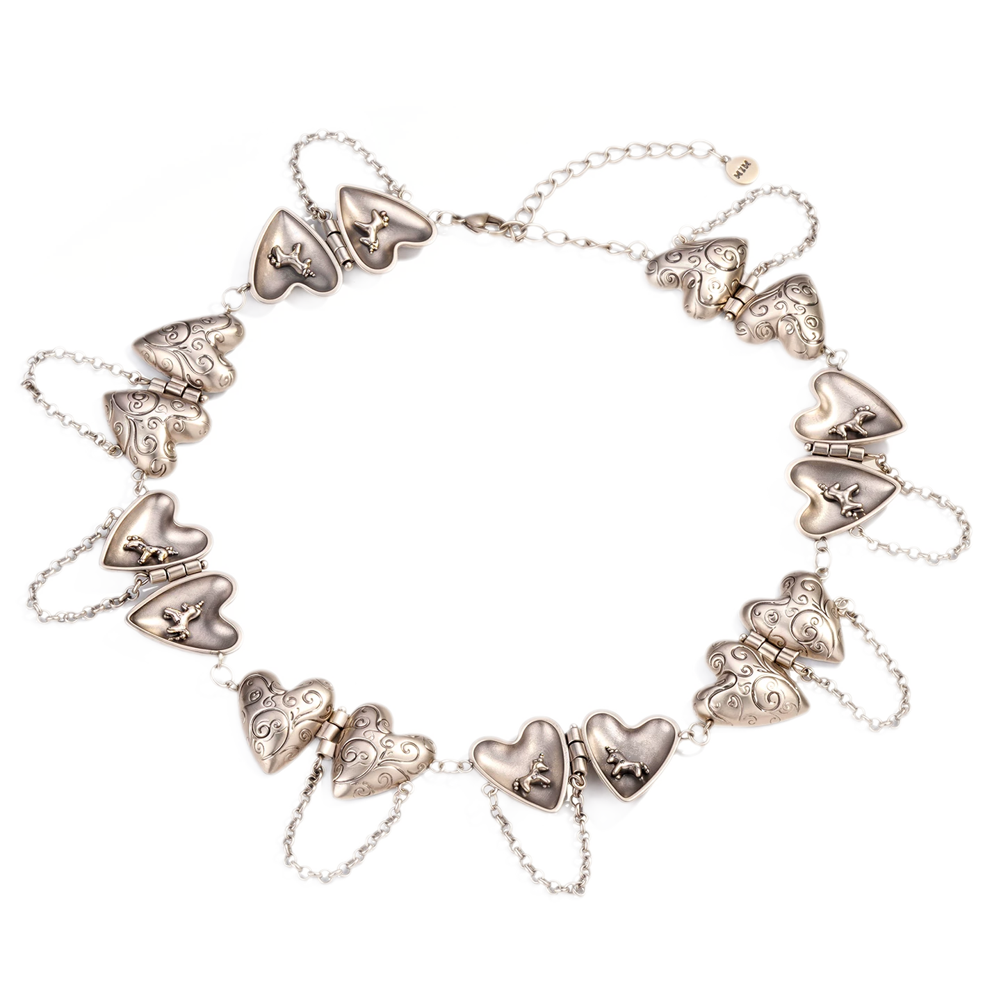 Retro Heart Fringe Necklace