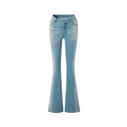 Shimmer Micro-Flare Jeans