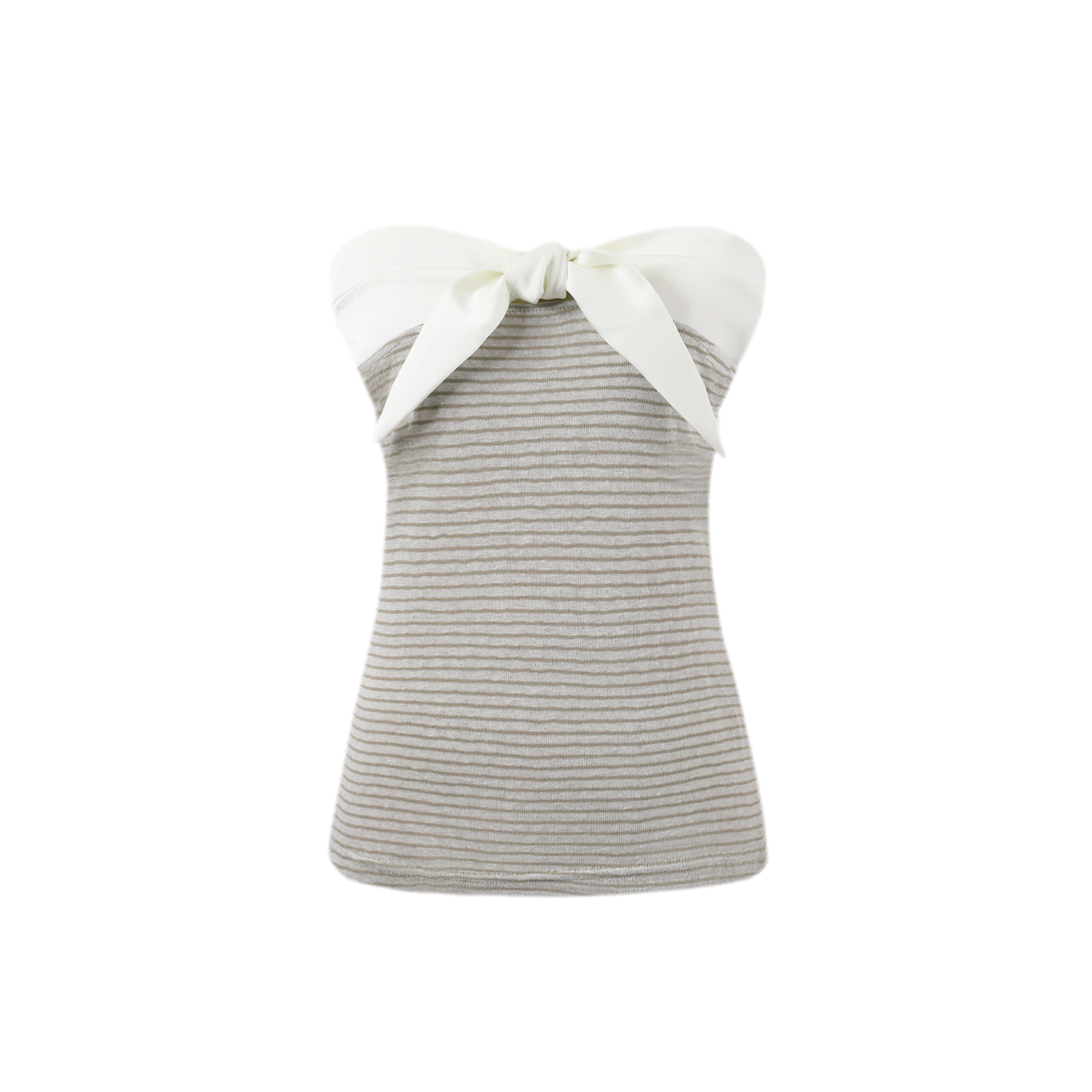 Striped Bow Bustier Cardigan