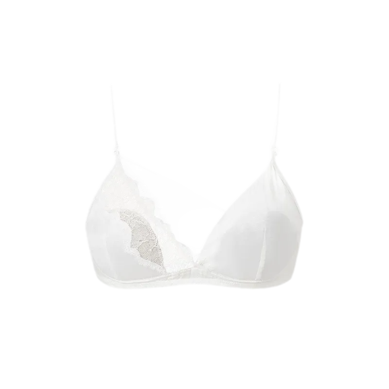 Silk Lace Triangle Bra