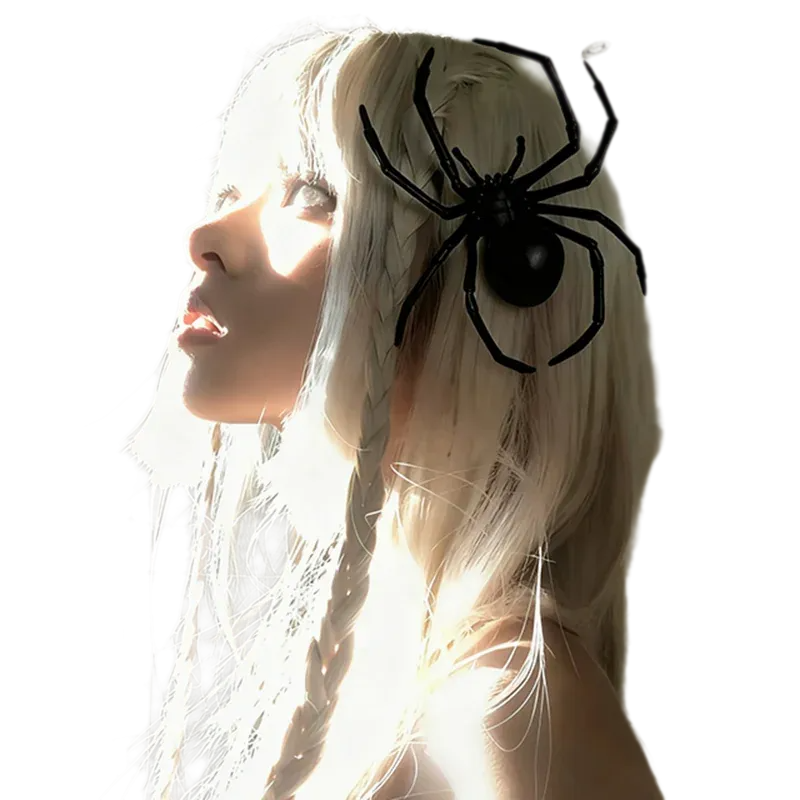 Glossy Gothic Spider Hair Clip