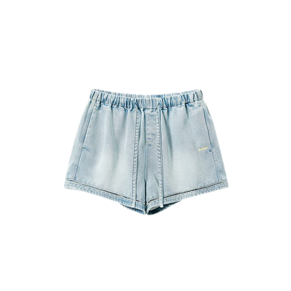 Lyocell Washed Denim Shorts
