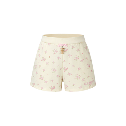 Floral Cotton Sweat Shorts