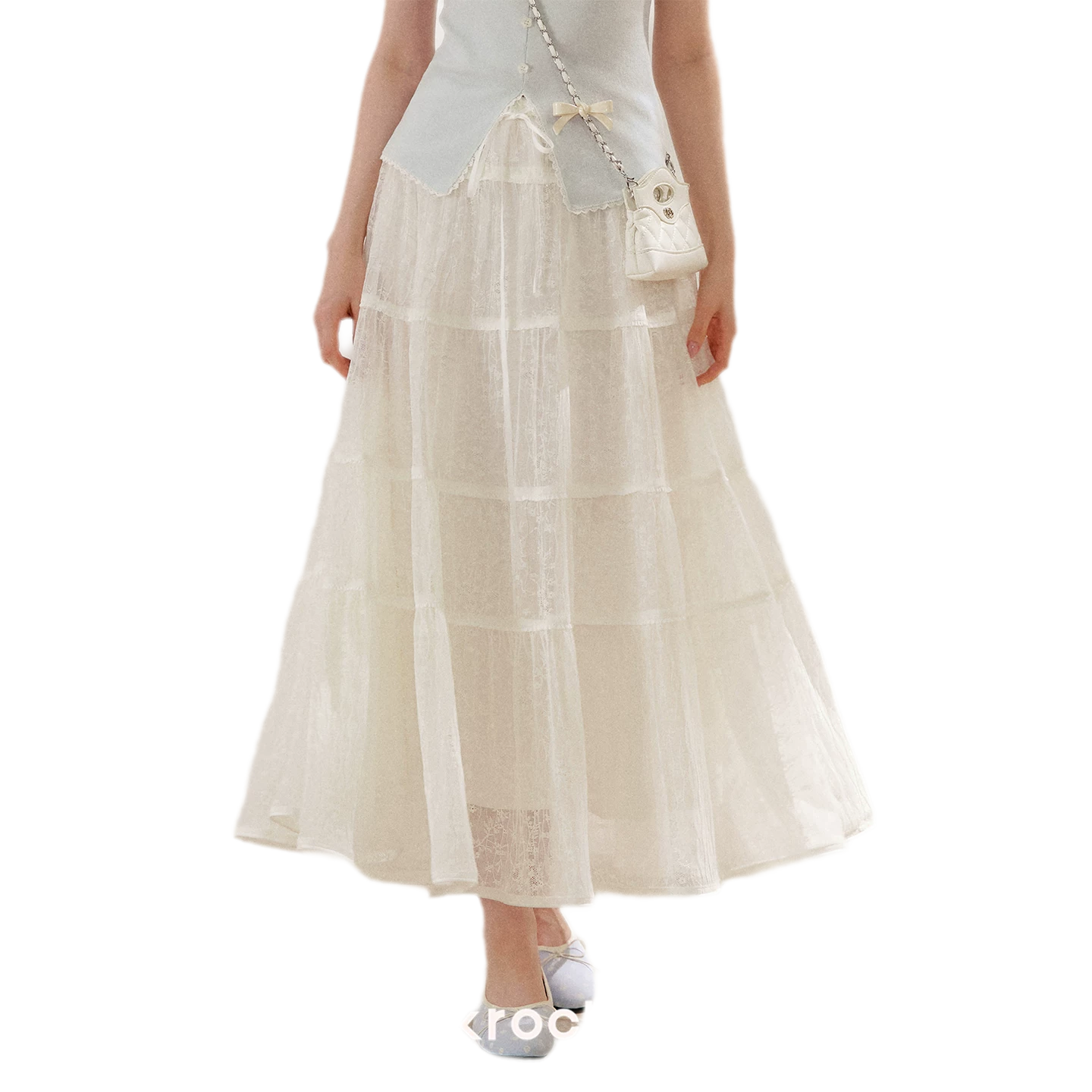 Lace Tiered Skirt