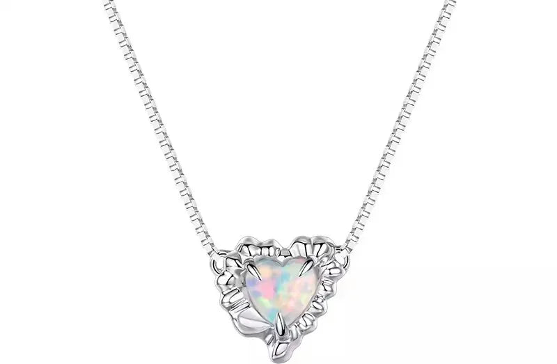Opal-Halskette aus Sterlingsilber