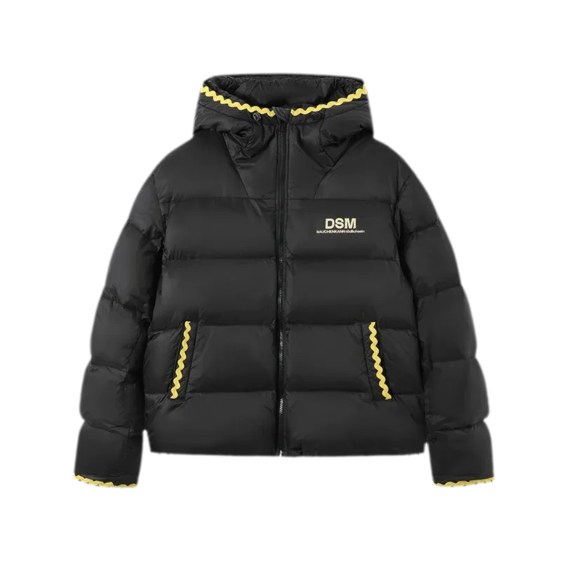 Glossy Nylon Hooded Puffer