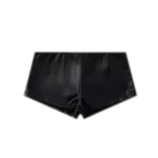 Leather-Look Low-Rise Shorts