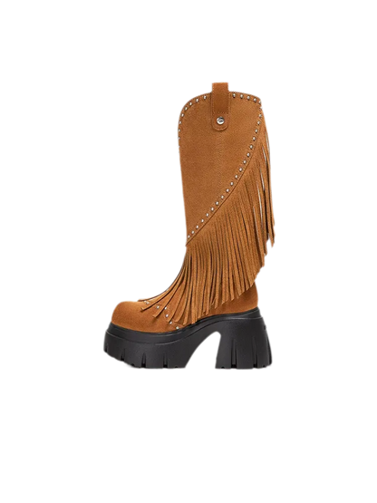 Western Fringe Tall Boots