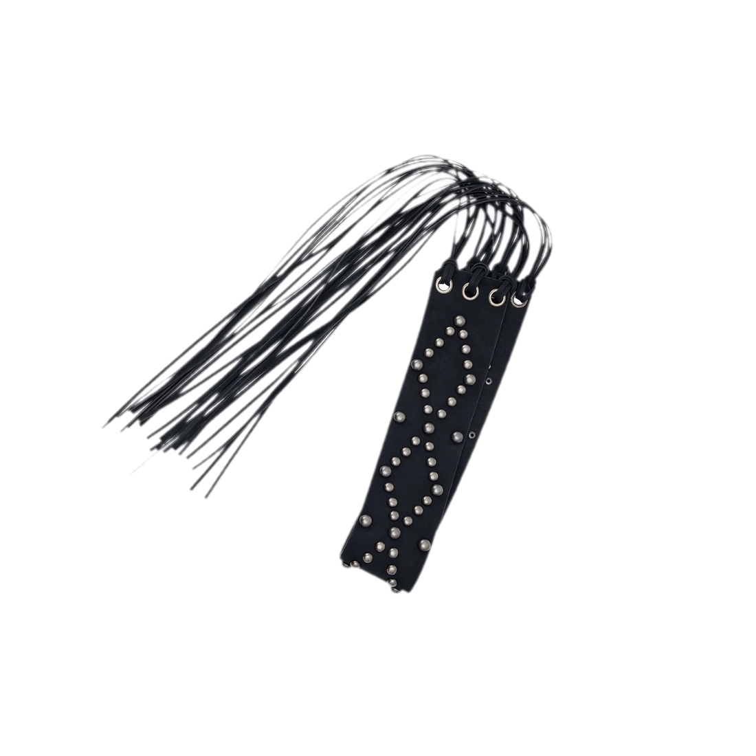 Ceinture de taille en PU à franges et clous