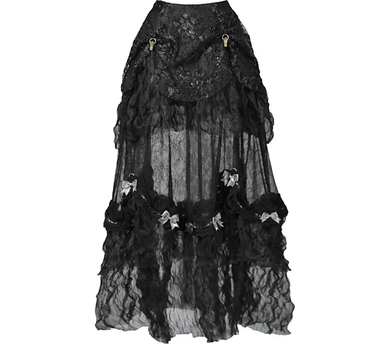 Gothic Bustle Train Skirt