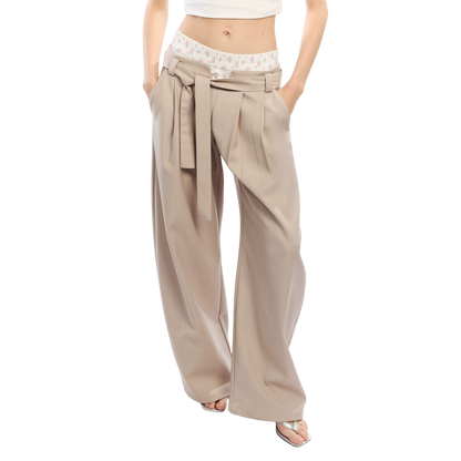 Floral Print Loose Wide Leg Pants