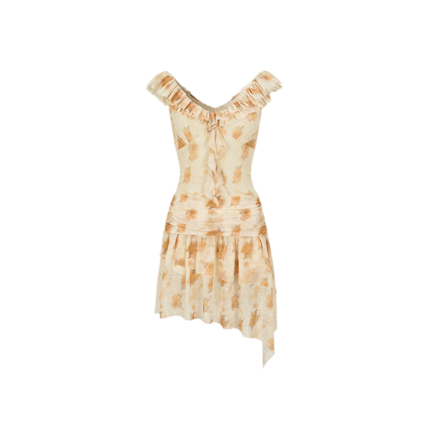 Shadow French Vintage Floral Ruffle Dress