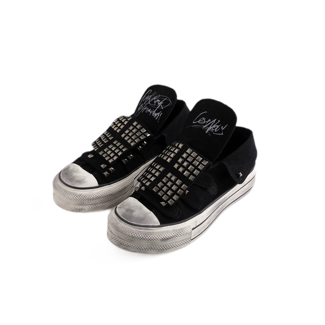 Cest Nous Punk Graffiti Canvas Sneakers – Sneakers
