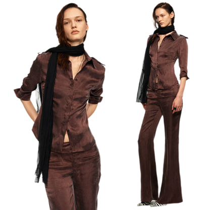 Tencel Shirt Pants Set