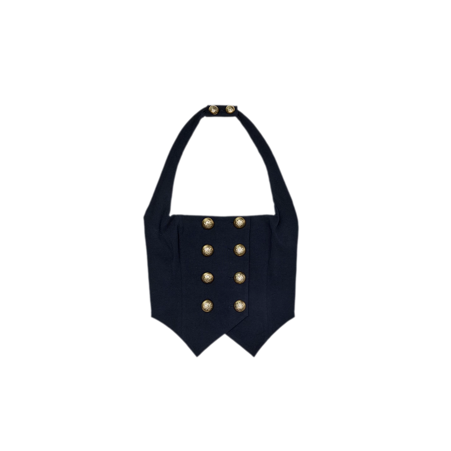 Vintage Navy Style Knit Halter Vest