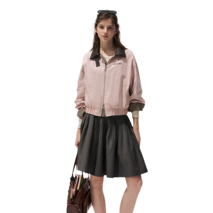 Reversible Houndstooth Cropped Jacket