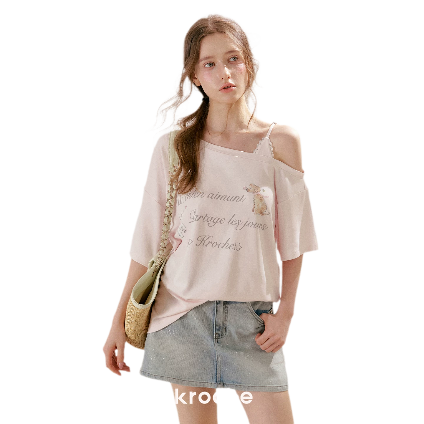 Lace Off-Shoulder Tee