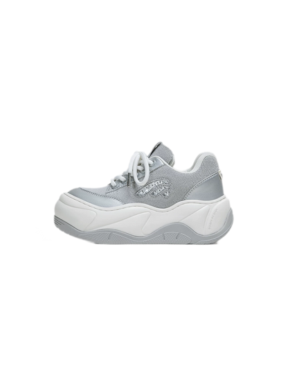 Silver Platform Sneakers