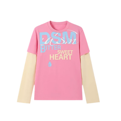 Compact Cotton Faux-Layer T-Shirt