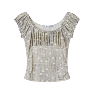 Gray Polka Dot (Short Sleeve) (Pre-order) / S