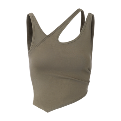 Deconstructed Asymmetric Cutout Tank Top
