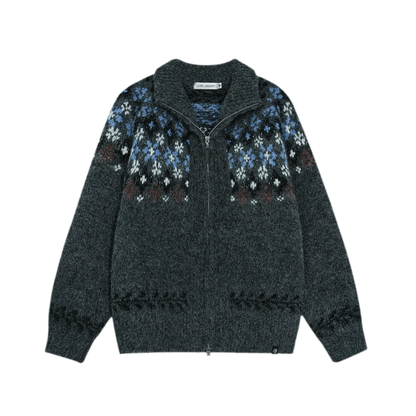 Cardigan en maille jacquard Fair Isle