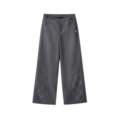 Asymmetric Wide-Leg Pants