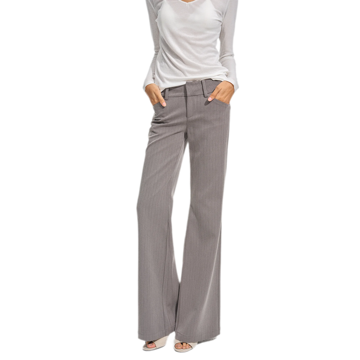 Uitlopende broek met accordeonplooien