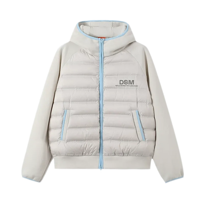 Contrast-Bound Cropped Down Jacket