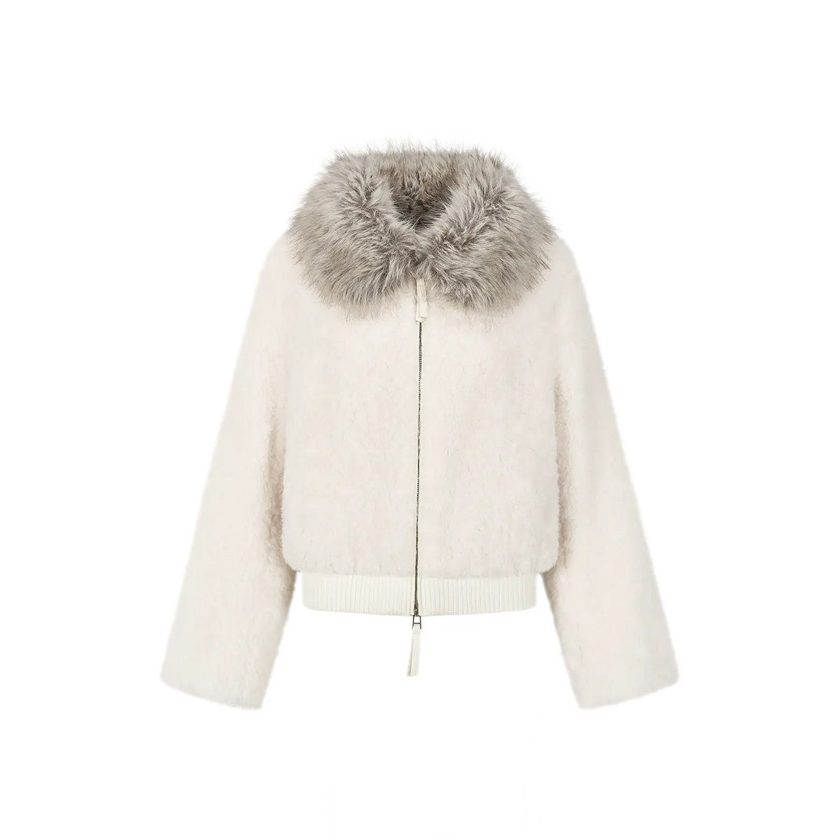 High-Density Cropped Fur Jacket