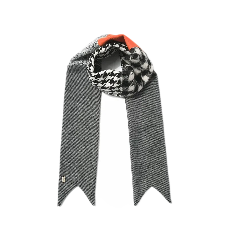 Wool Color-Block Rectangular Scarf