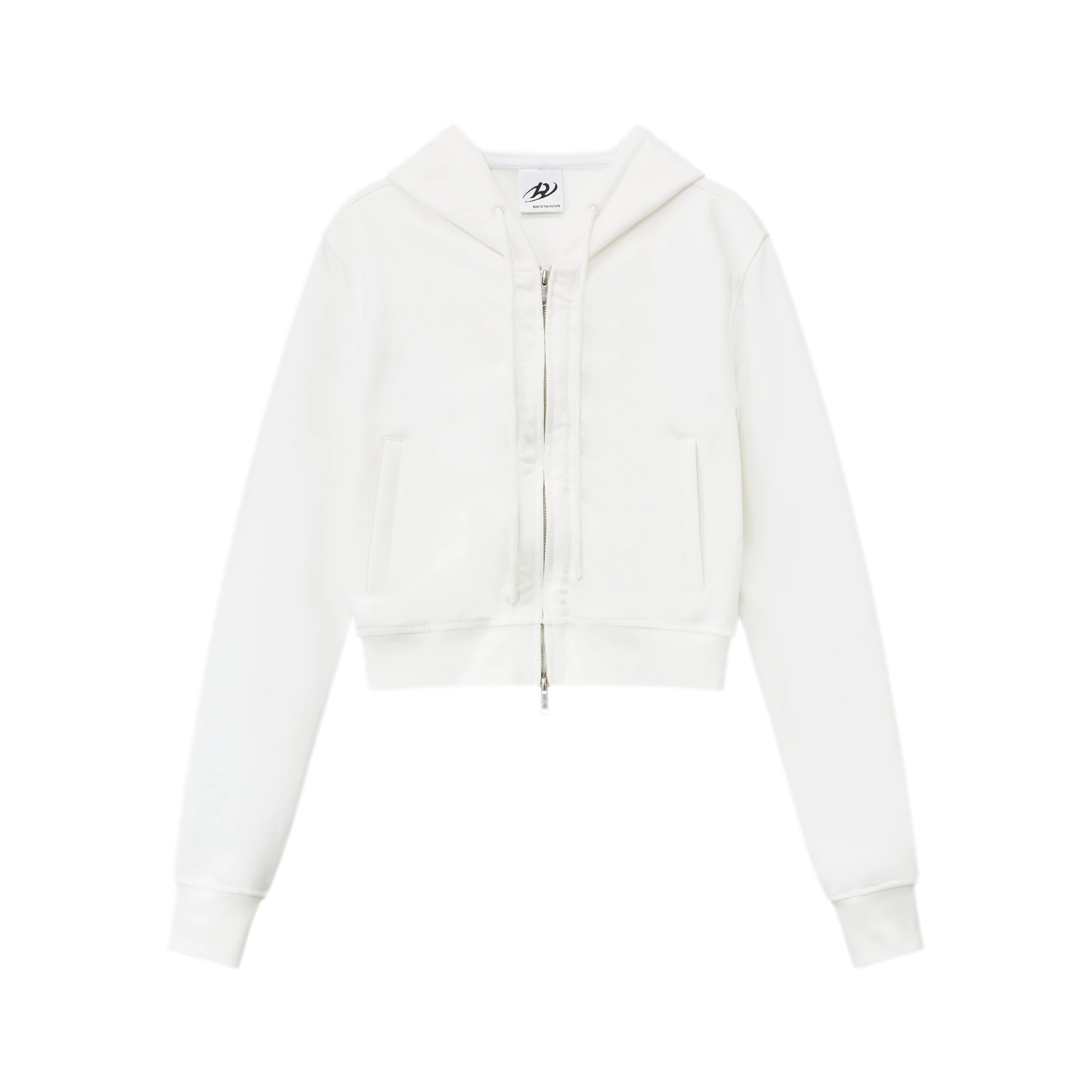 Textured Cropped Hooded Jacket