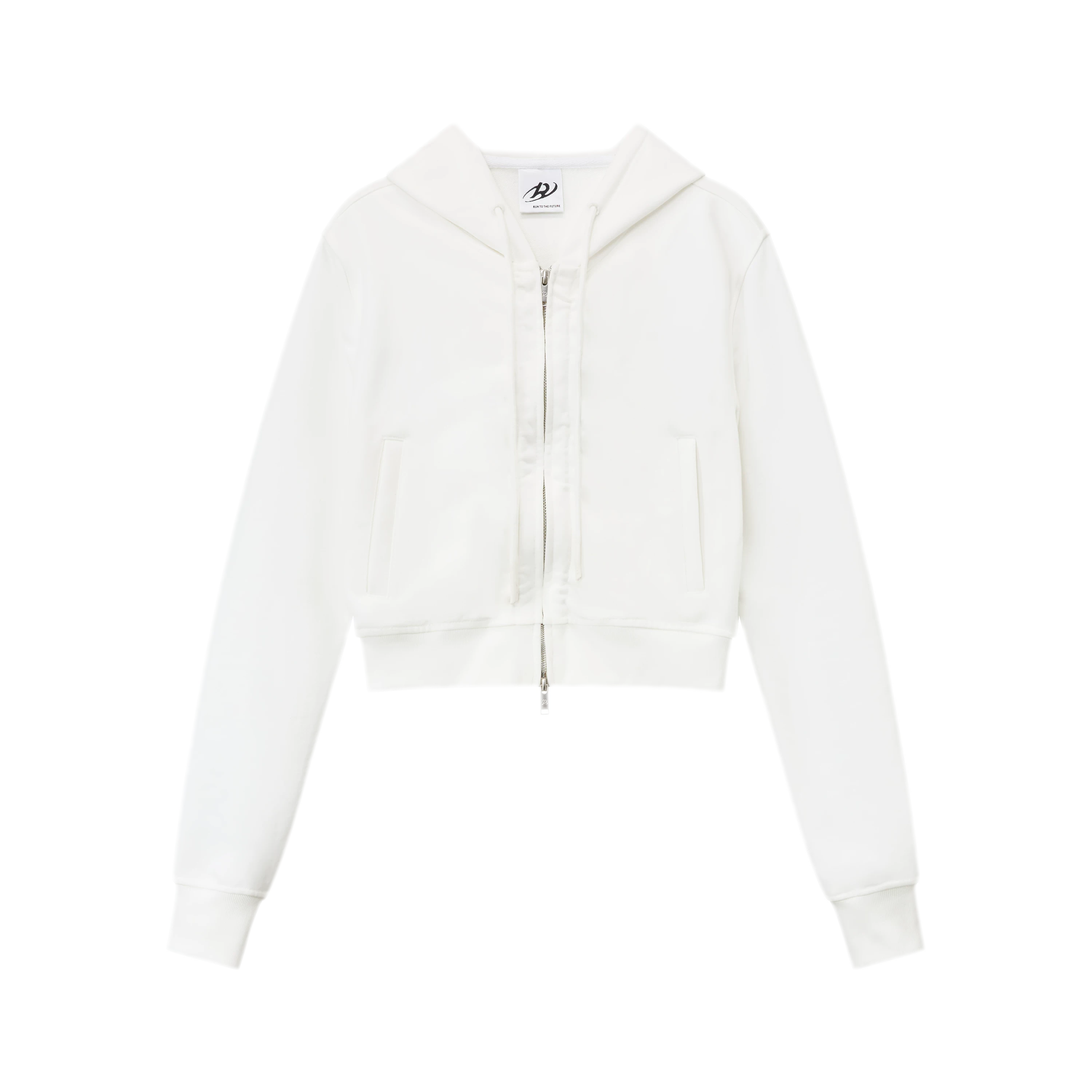 Textured Cropped Hooded Jacket