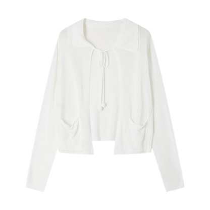 Tie-Front Knit Cardigan