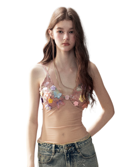 Halter Mesh Crop Top